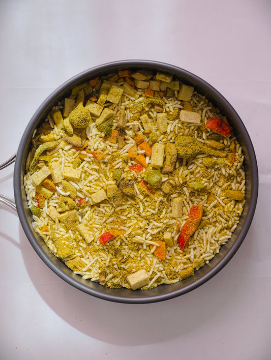 Green Thai Curry with Tofu, Veggies and Rice