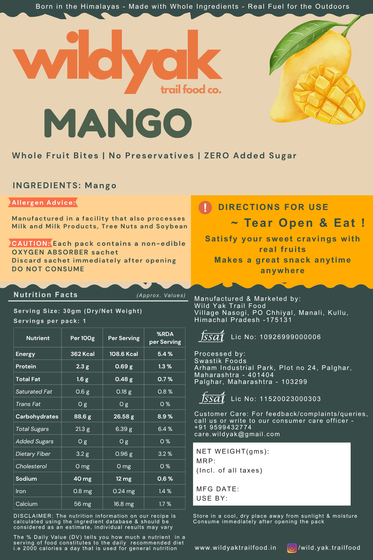 Freeze Dried Mango
