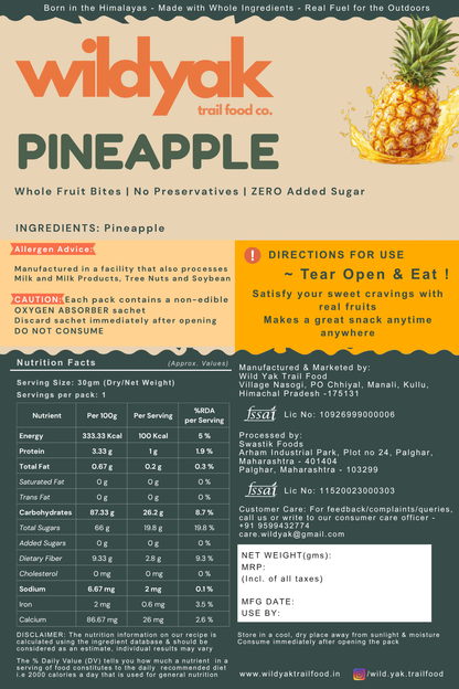 Freeze Dried Pineapple